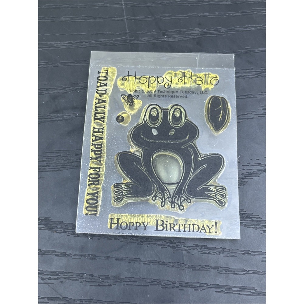 Hoppy Hello Embossing Stamp Frog Greeting Craft Embosser Card‎ Making